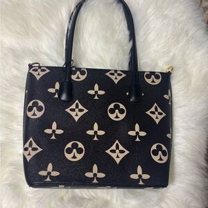 Stylish Black and Cream Designer Tote Bag